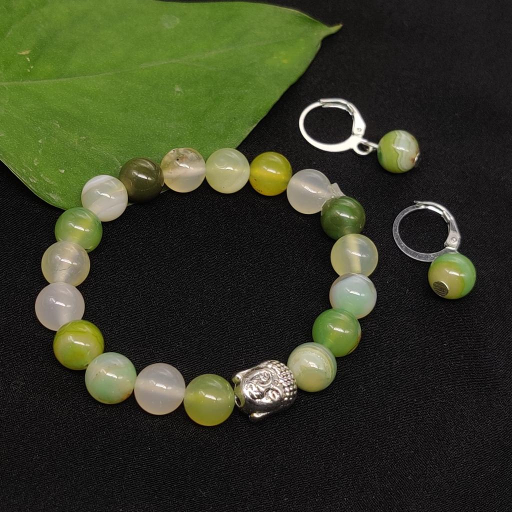 Natural different crystal stone 10mm round beads stretchable bracelet   maitriexport