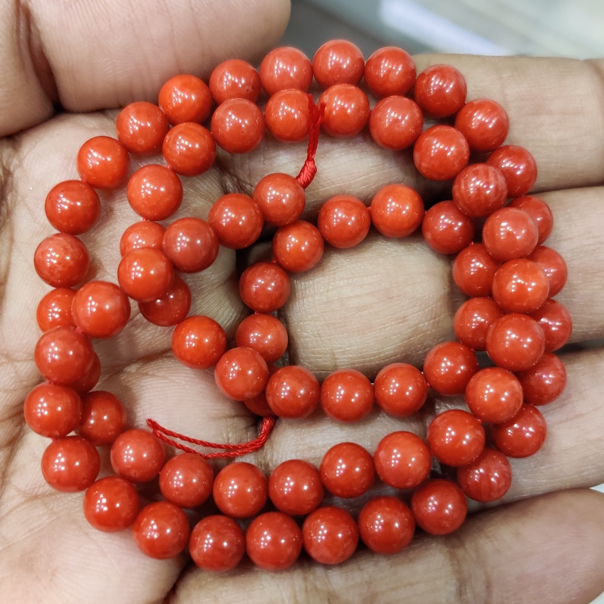 Coral beads Mediterranean jewelry