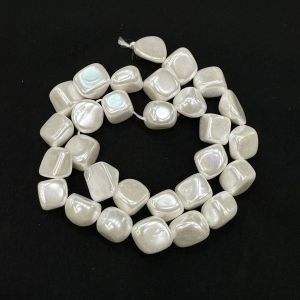 Shell Pearls , Nugget Shaped , Cream. 