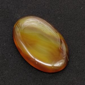 Lace/Banded Agate Cabochon, Honey Brown
