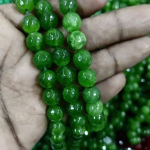 Natural Agate Beads, Round, 10mm, Green