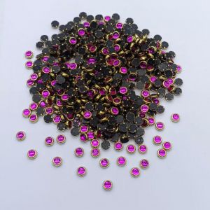 Kundan Stones, 4x4mm, Round, Pack Of 25 Gms, Pink.