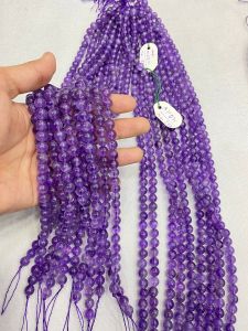 Natural Gemstone Beads, AAA Quality, Amethyst, 8mm (Light Shade)