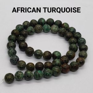 Natural Gemstone Beads, 8mm, Round, African Turquoise