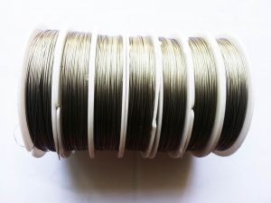 Tiger tail (Gear) wire, 0.45mm thickness, Silver