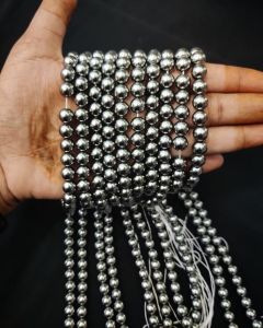 Swarovski Replica Pearls (Good Shine),Dark Grey, 8mm