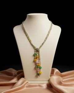 Glass Bead Rondelle Necklaces, Mixed Colour