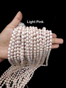 Pink Fresh Water Pearls, 7mm, Oval Shape