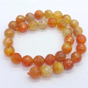 Natural Agate Beads, 12mm, Round , Orange