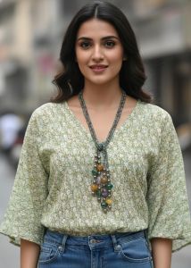 Glass Bead Rondelle Necklaces, Mixed Colour