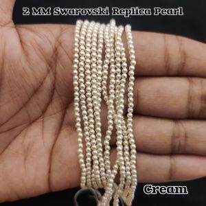 Swarovski Replica Pearls (Good Shine), Cream, 2mm