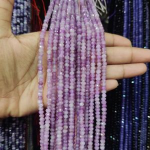 Agate Rondelle, 4x2mm, Lavender, Double shade 