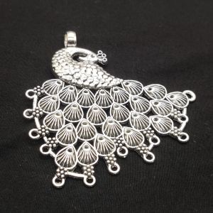 Antique Silver Metal (Peacock) Pendant
