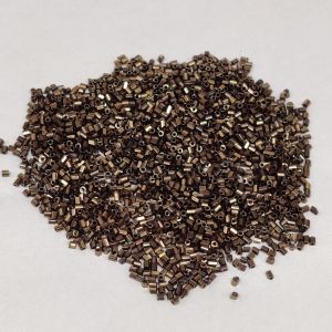 Seed Beads, 14/0, Round Cylinder Shape, Dark Brown, Pack Of 25 Grams