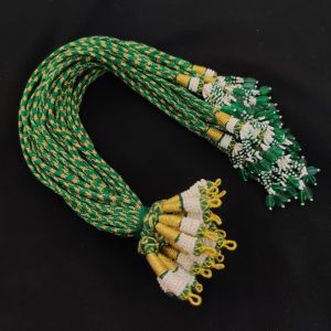 Back Rope (Adjustable), Green Dori With Pearl Tassels