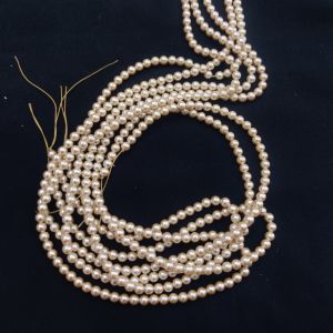 Swarovski Replica Pearls (Good Shine),Light gold, 4mm