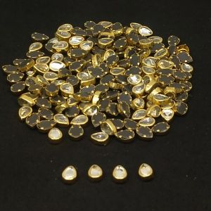 Kundan stones, 4X6mm,teardrop Pack of 25 gms