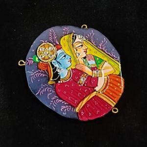 Radha Krishna Pendant, Multicolor(2* Inch)