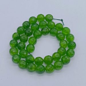 Natural Agate Beads, Round, 10mm, Green
