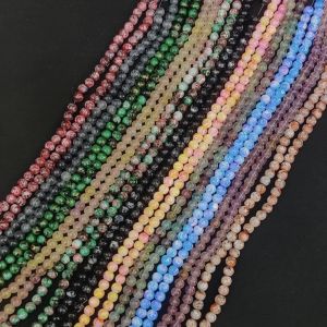 8mm Printed Glass Beads, Pack Of 11 Colors, (30" String Approx 100 Beads)