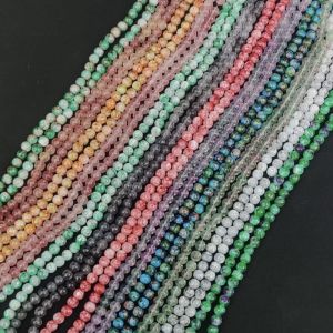 8mm Printed Glass Beads, Pack Of 12 Colors, (30" String Approx 100 Beads)