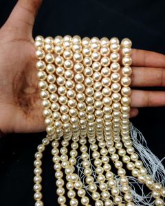 Swarovski Replica Pearls (Good Shine), Light Gold, 8mm