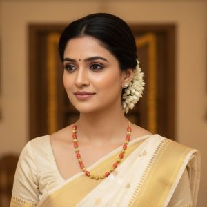 Natural Taiwanese Bamboo coral beads with antique gold beads necklace