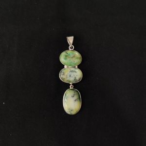 1 Piece Gemstone Pendant Silver Finish | MultiColour Centre Pendant 1 to 2.5 Inch | For Necklace Making