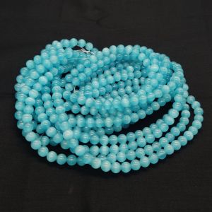 Cats Eye Bead(Monolisa Bead) 8mm, round, Light Blue