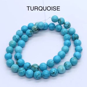 Natural Gemstone Beads, ( TURQUOISE) 8mm