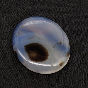 Lace/Banded Agate Cabochon, Light Blue