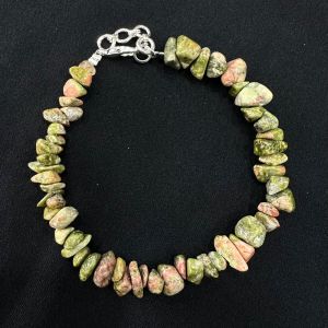 Gemstone Chip Bracelet, Unakite