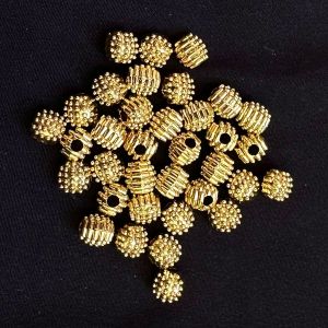 Antique Gold Beads,6mm ,Oval Shape Sold by 25 gms 
