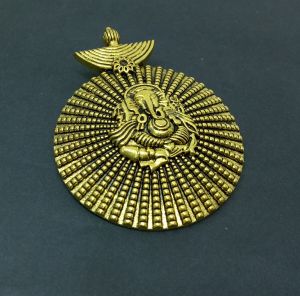 Antique Gold metal pendant,Ganesh 