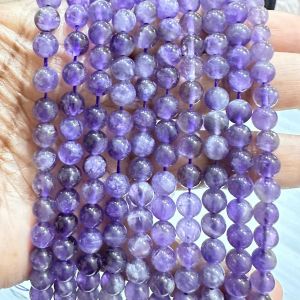 Natural Gemstone Beads, 6mm, Amethyst