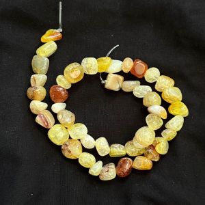 Agate Nuggets, 8-10mm Approx, Yellow