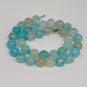 Onyx Beads, 10mm, Round, Pale Blue Double Shade