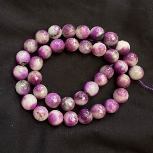 Agate Beads, double colour, 10mm round, Purple