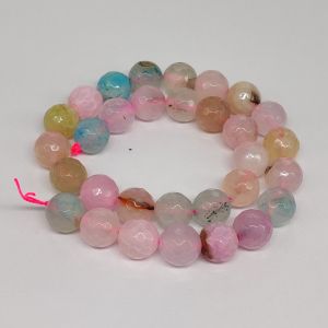 Natural Agate Beads, 12mm, Round, Multicolor Lite shade