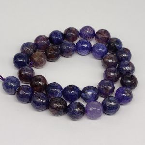 Natural Agate Beads, 12mm, Round ,Purple Double Shade