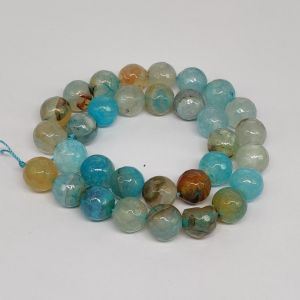 Natural Agate Beads, 12mm, Round ,Sky Blue