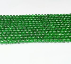 Agate Beads, Faceted, 6mm, Green