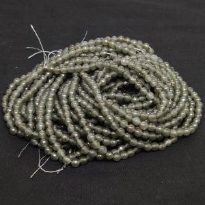 Natural Agate Beads, 6mm, Round, Dark Grey