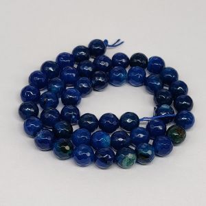 Onyx Stone Beads, 8mm, Round, Peacock Blue