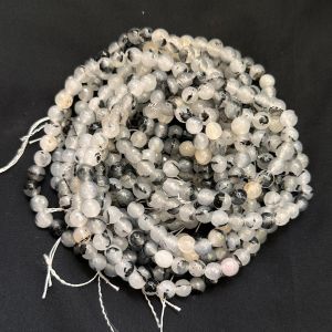 Onyx Beads, Round, 8mm, Black And White