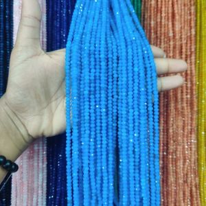 Agate Rondelle, 4x2mm, Blue