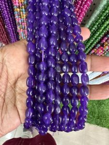 Natural Quartz Beads, (Oval), 6x9mm, Dark Violer