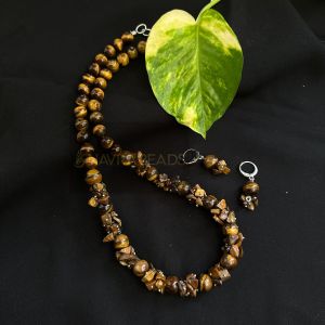 Onyx Necklace with matching Gemstone chips