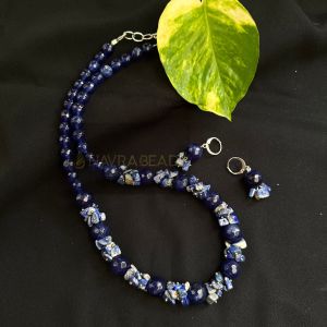 Onyx Necklace with matching Gemstone chips