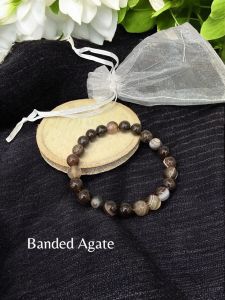 Gemstone Bracelet , Banded Agate